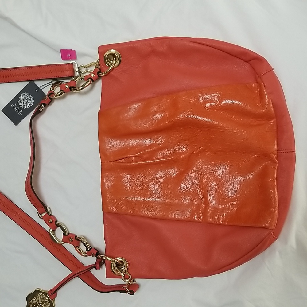 Orange Leather Shoulder Bag - Picture 5 of 10
